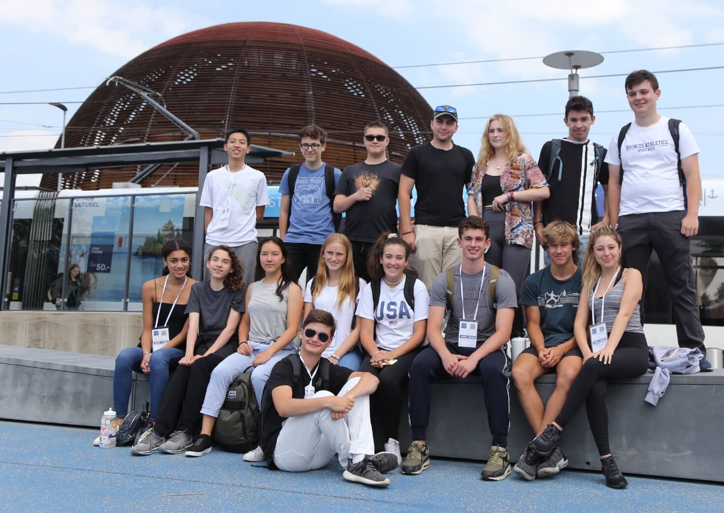 Group of students overlooking water on greece and italy program